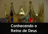 Coroa dourada - com a inscrição Conhecendo o Reino de Deus